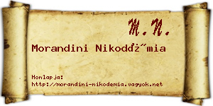 Morandini Nikodémia névjegykártya
